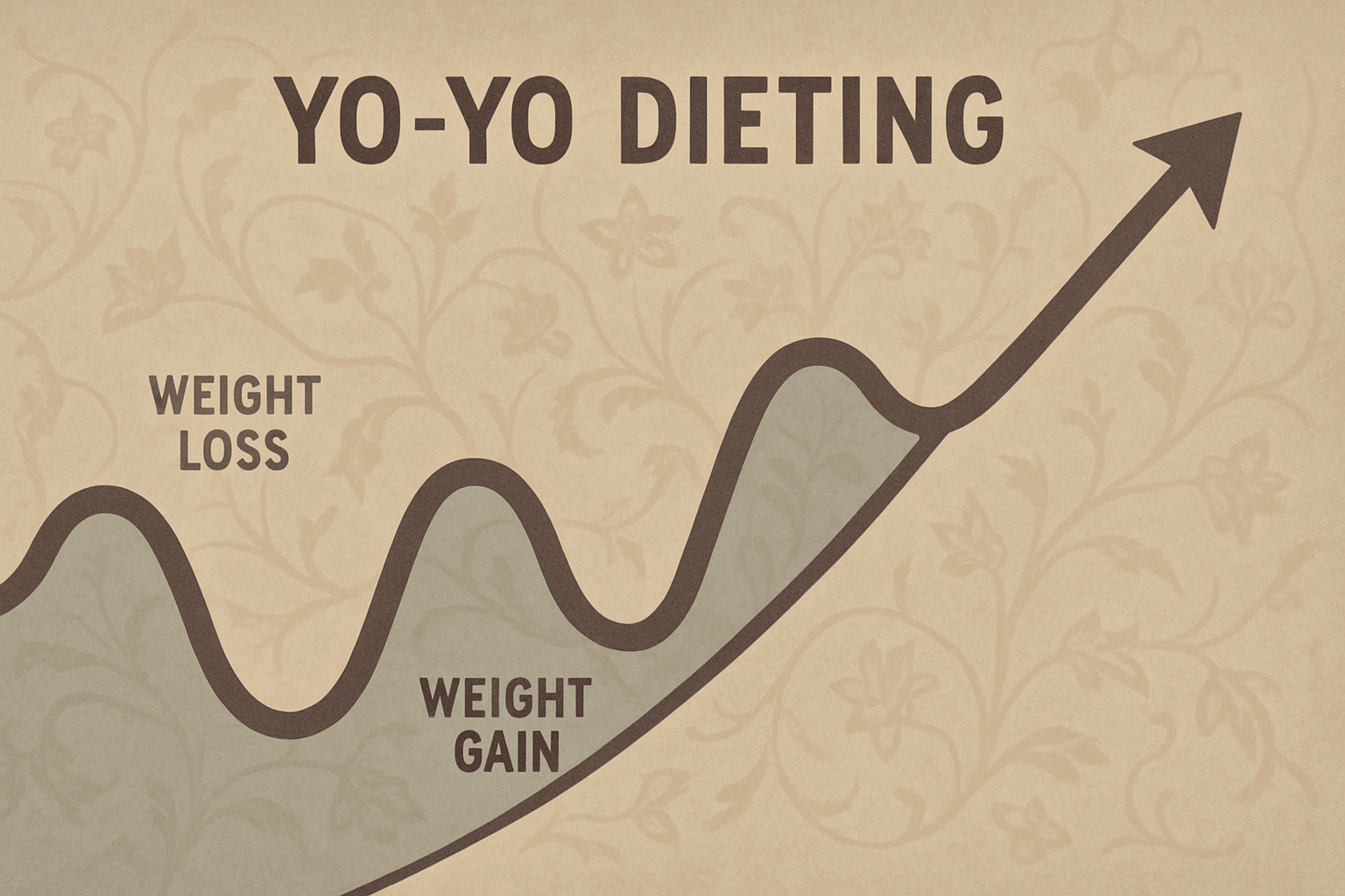 نمودار اثر یو-یو دایتینگ و بازگشت وزن بعد از رژیم‌های لاغری سریع و ناسالم
