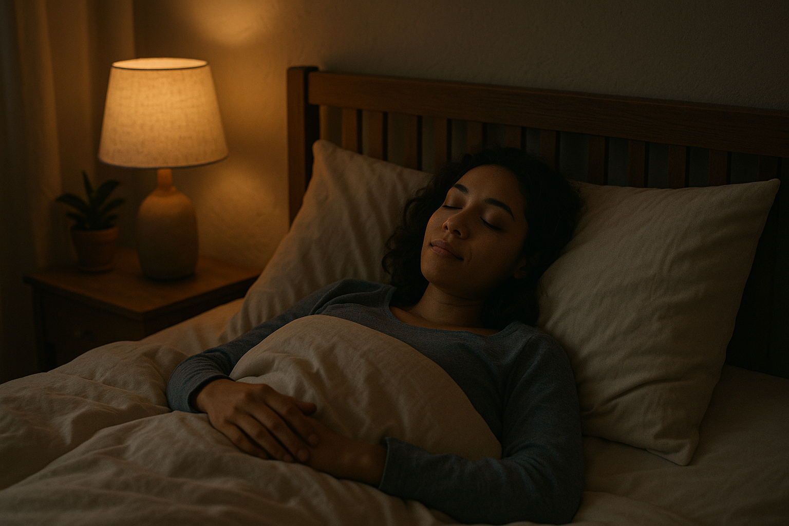 تصویری آرامش‌بخش از خواب عمیق برای کنترل استرس و حمایت از کاهش وزن سالم