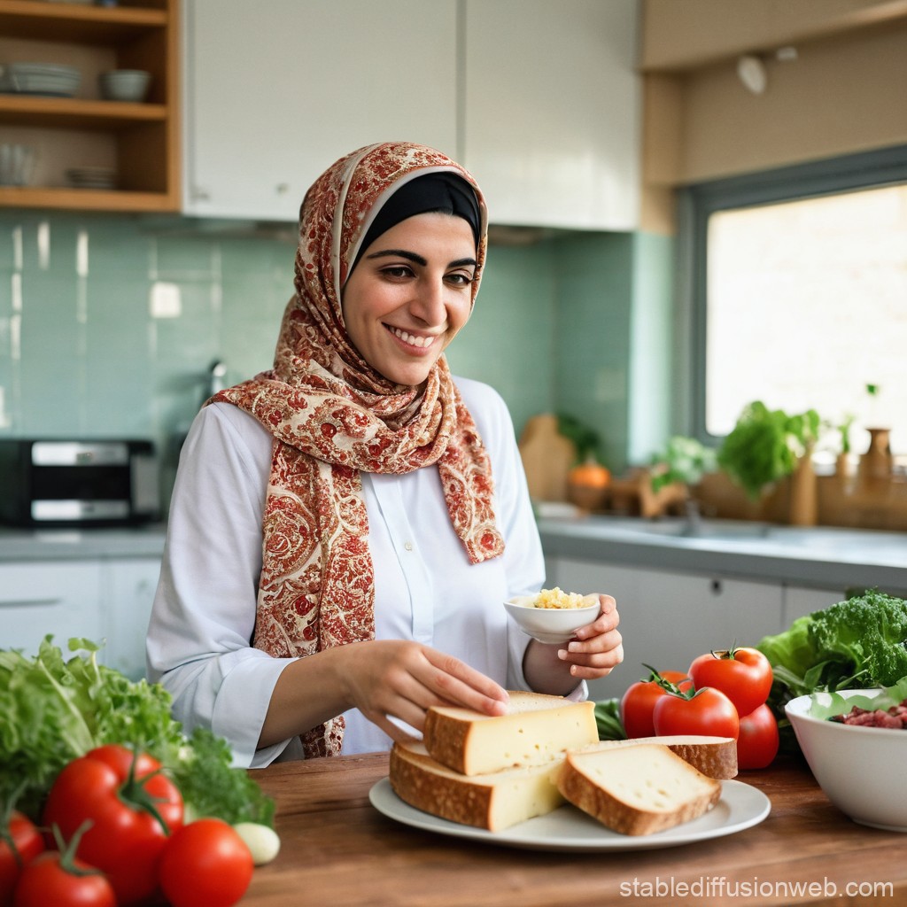  زن ایرانی در حال آماده‌سازی غذای سالم برای کاهش وزن سالم و پایدار.