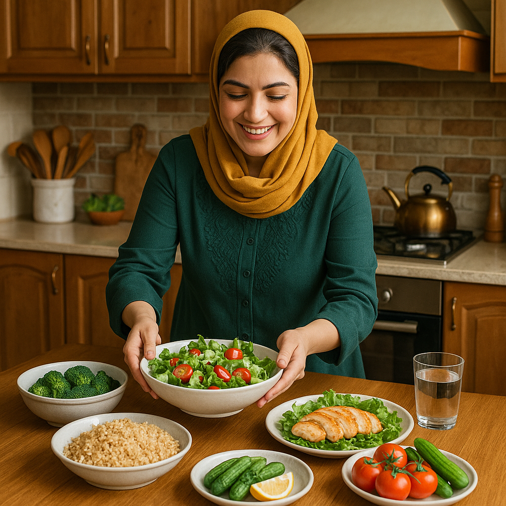 آماده کردن وعده‌های غذایی سالم ایرانی در خانه برای کاهش وزن