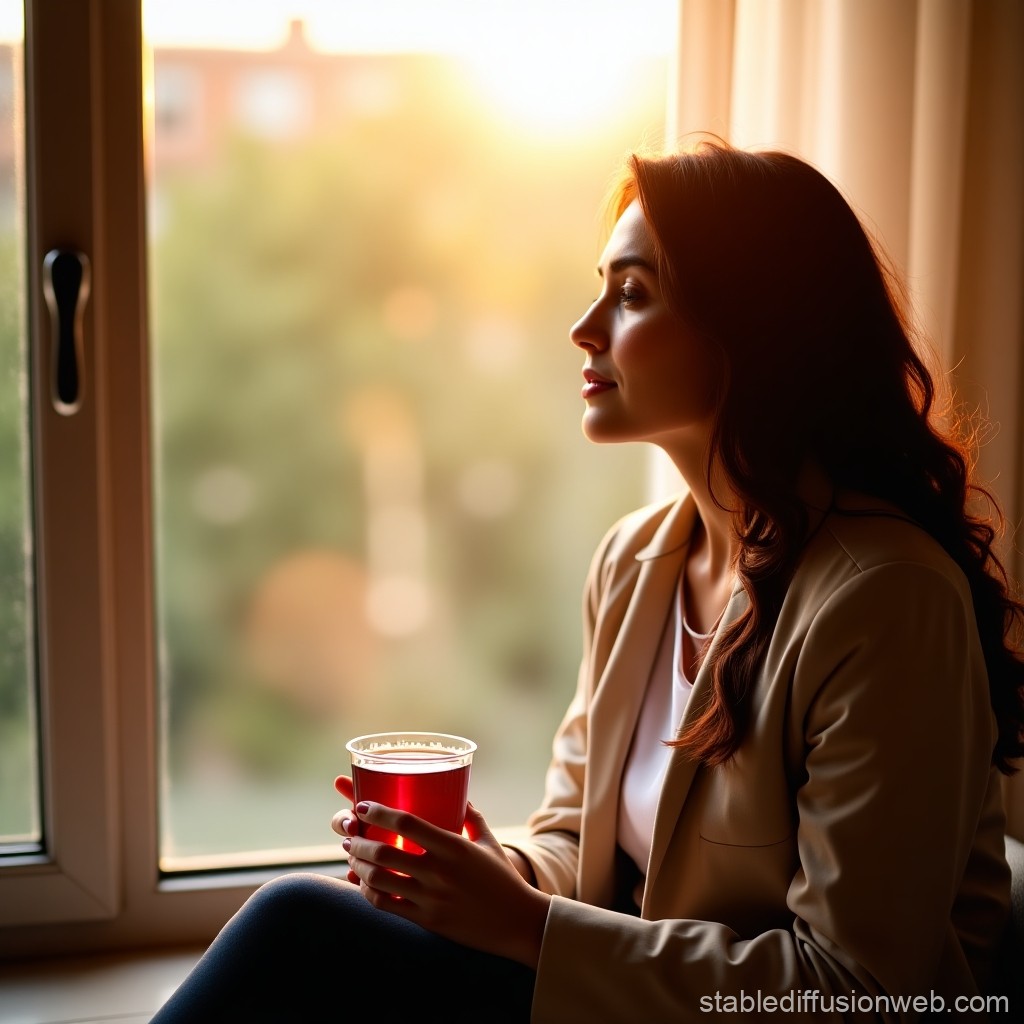 زن ایرانی با احساس آرامش بعد از خواب باکیفیت و سبک زندگی سالم